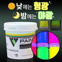 낮엔 형광 밤엔 야광 형광페인트 + 야광코팅제 0.25L