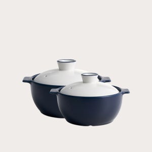 아름팟 세제 흡수 없는 무균열 뚝배기 2종세트(12cm+16cm), 블루