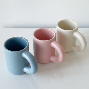 (렛씨온니굿띵) 볼드 쿠앤크 머그컵275ml 3color / 뚱뚱핸들 예쁜머그컵 요거트볼