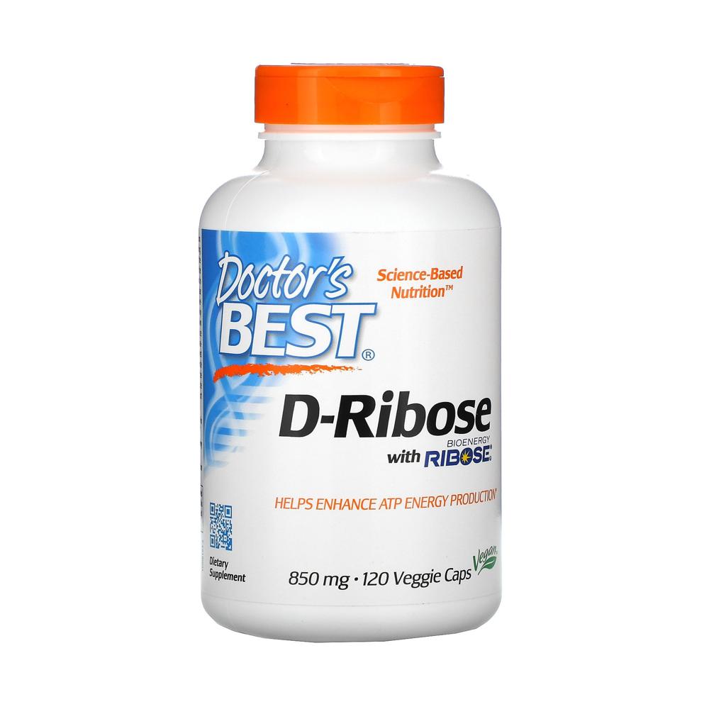 Doctor’s Best 닥터스베스트 D-Ribose with BioEnergy Ribose 디리보스 바이오<b>에너지</b> 리보스 850mg 120 베지캡슐