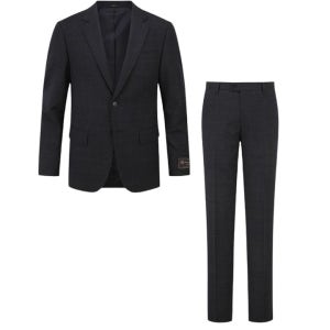 앤드지 남성 윈도우 체크 네이비 정장 셋업 세트