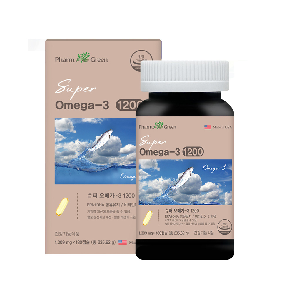 <b>팜그린</b> 슈퍼<b>오메가3</b> 1200 (1309mg x 180정)