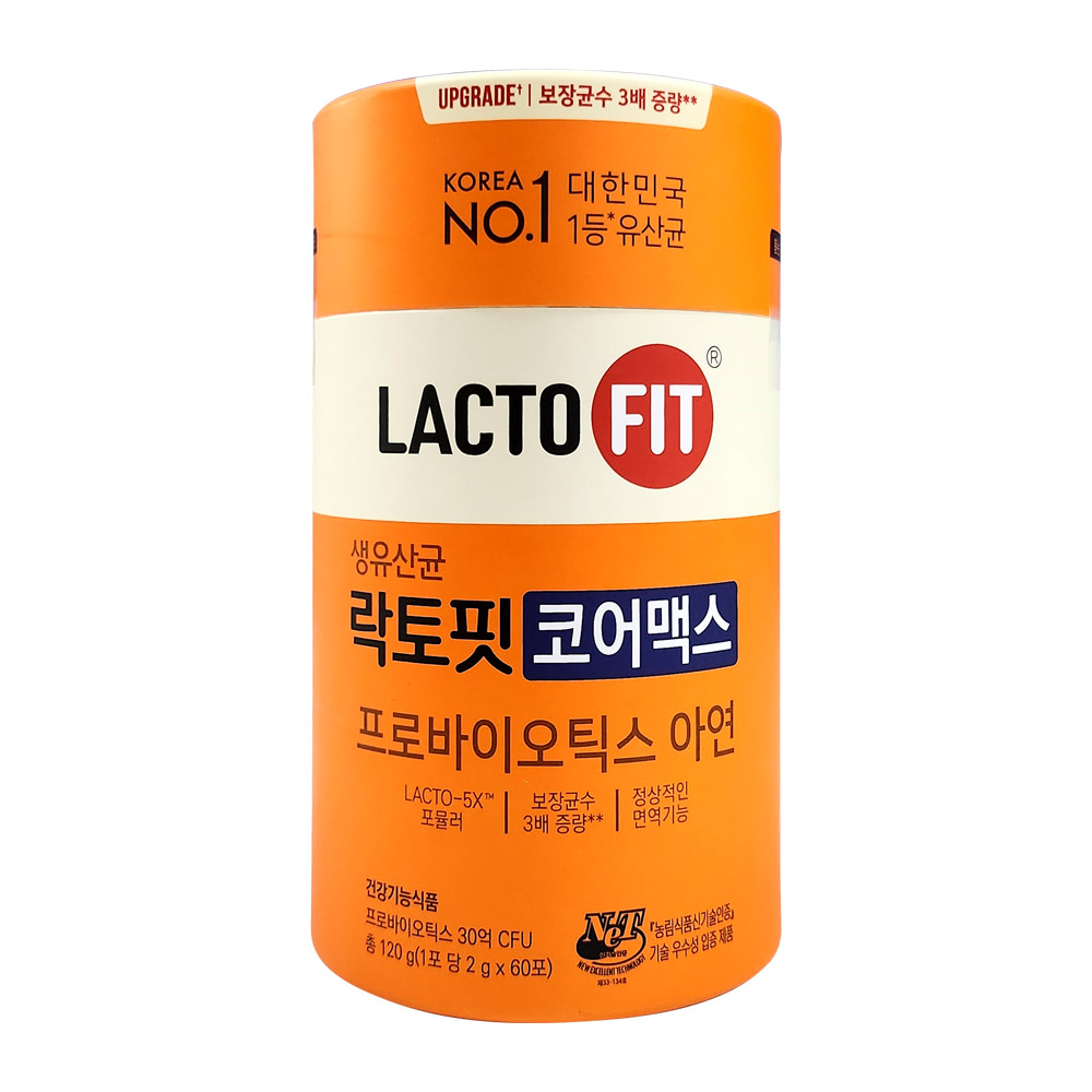 종근당 락토핏 코어맥스 60포 2개월분 락토핏 <b>생유산균 프로바이오틱스</b>