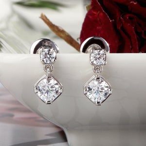 3부 5부 다이아 귀걸이 GIA 랩 메리 듀오 데일리 결혼 기념일 선물