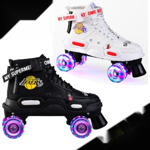 롤러 스케이트 성인 플래시 네 바퀴 롤러 스케이트 전문 스케이트 남녀 초보자