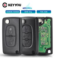 23 버튼 filp car remote key 433mhz for citroen c1 c2 c3 c4 c5 berlingo picasso for peugeot