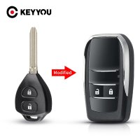 수정 키 234 버튼 fob for toyota reiz camry rav4 yaris corolla 4runner avlo 2017 2019 flip remote