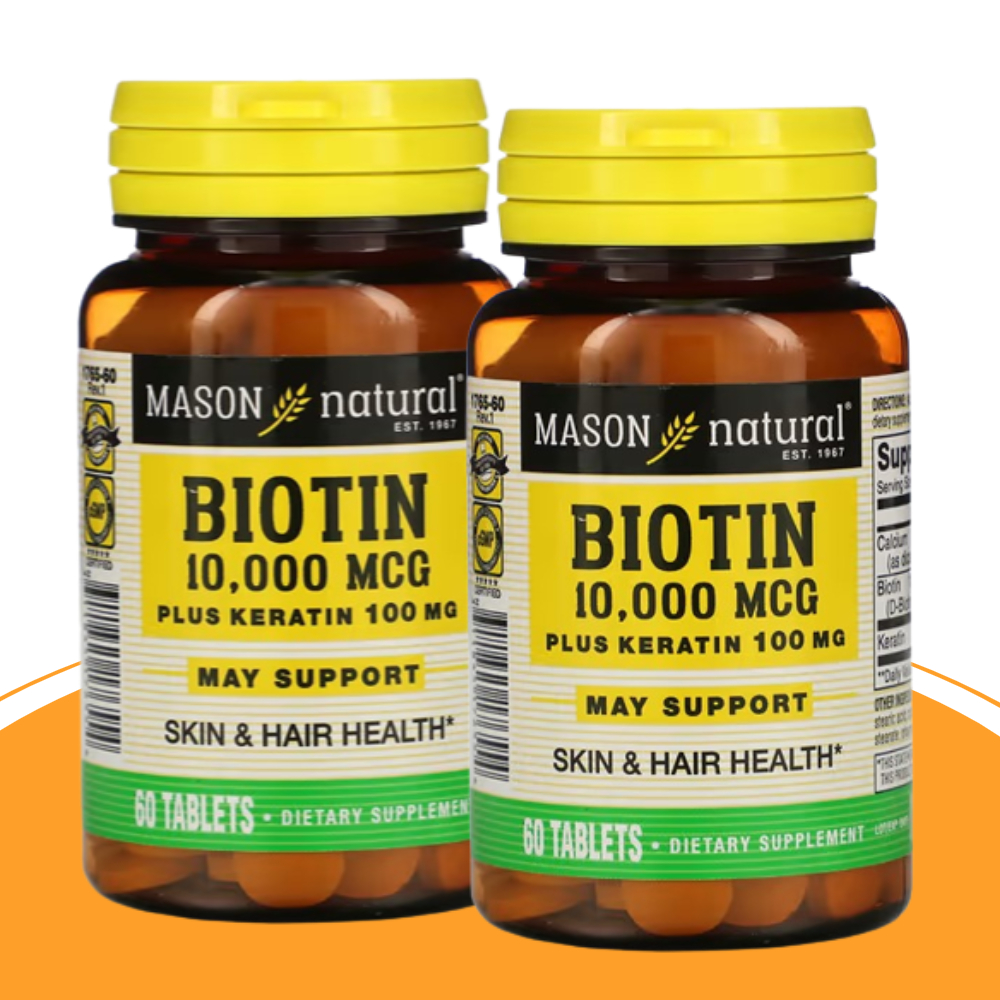 메이슨내츄럴 <b>비오틴 케라틴 10000mcg</b> 60타블렛 1+1