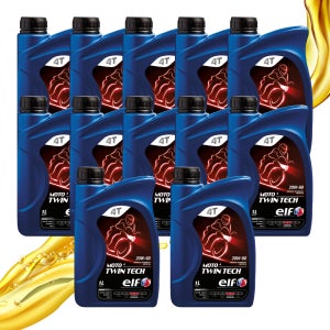 엘프 정식 오토바이 엔진오일 모토4 트윈테크 20W-60 합성유 12통 1박스