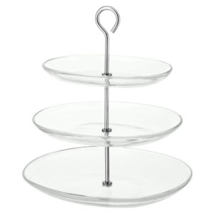 3단 유리 접시 크비테라
