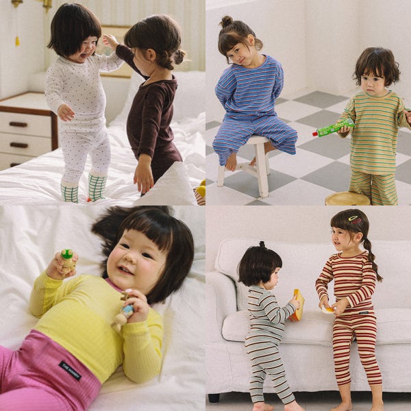 5+1 가을 겨울 아기내복 신생아 7부 9부 유아 매쉬 배앓이골지 모달 아기실내복