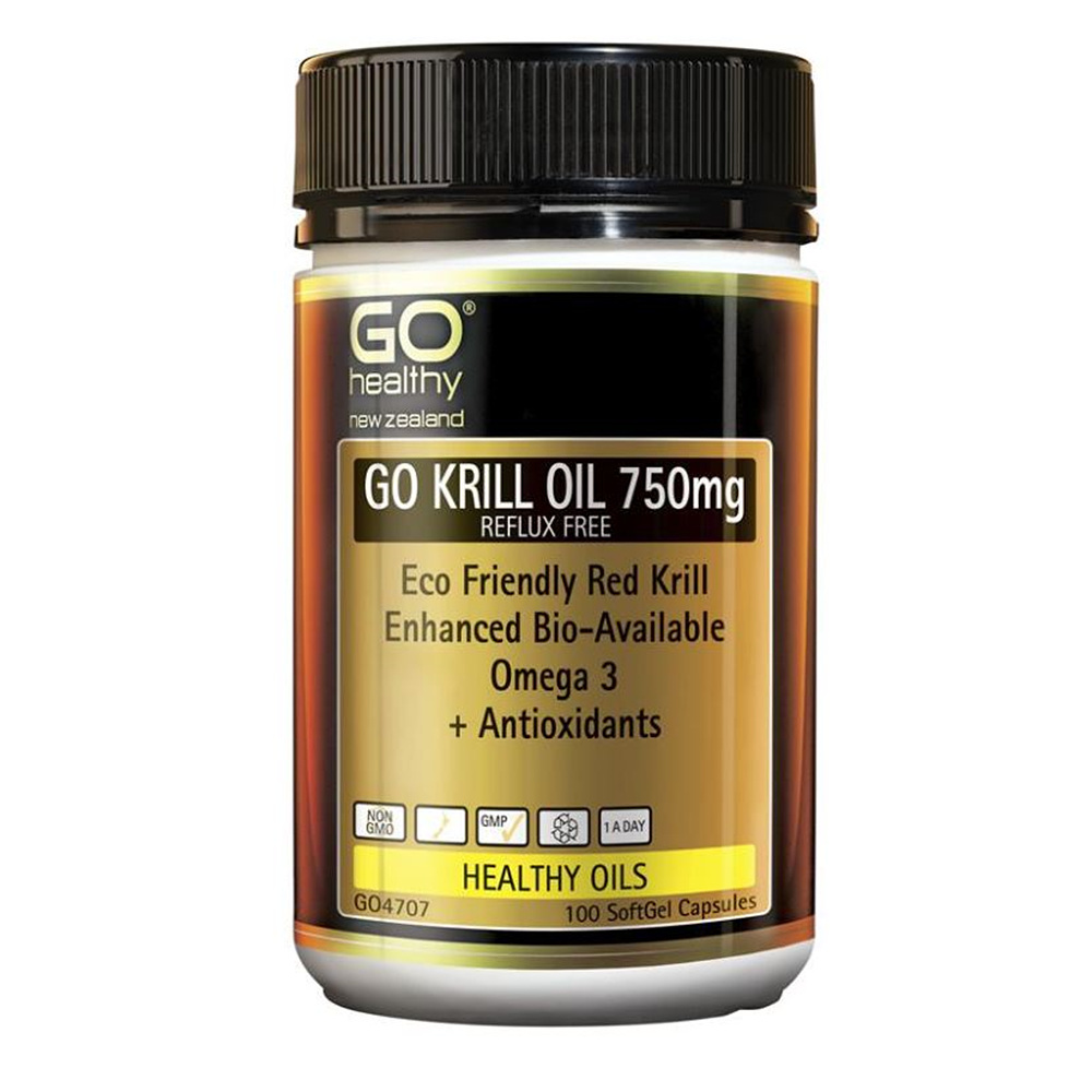 GO Healthy Krill Oil <b>750mg</b> <b>고</b> 헬씨 <b>크릴 오일 750mg</b> 100캡슐