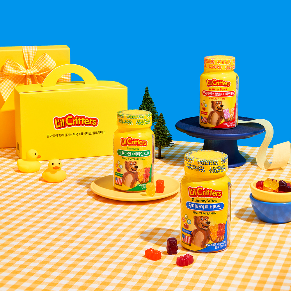 <b>릴크리터스</b> 꾸미바이트 어린이 비타민 3종 세트 키즈 유아 젤리 <b>영양제</b> 선물