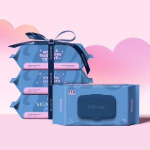 베베숲 시그니처 위드 블루 스위트에디션 아기물티슈 70매 캡형 20팩