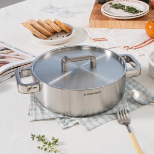 쉐프윈 316 통5중 스텐 24cm 인덕션 전골냄비 오뎅냄비