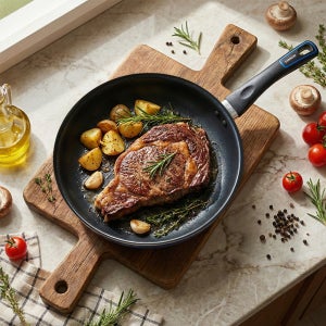 도루코 퓨어라이트 애쉬블루 프라이팬 32cm 코팅 음식 조리