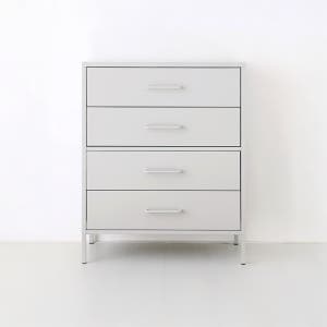 [철제] 피도르 캐비넷 체스트 수납장 4단 8001015 800x400x1015mm, 4단, 라이트그레이 0465.6367