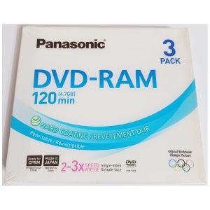 파나소닉 Panasonic 공 DVD DVD-RAM 4.7GB 120분 2~3배속 3장