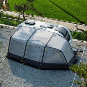 애니웨이 카라반 텐트 사월 390 플러스 어닝 레일 에어 텐트