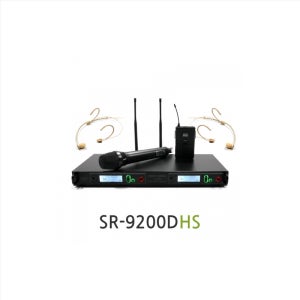 DEAN AUDIO SR-9200D 2채널 무선 헤드셋 마이크 리시버 UHF 900MHz 송신기 수신기 세트 강의용 공연용 행사용 교회 설교