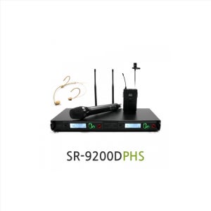 DEAN AUDIO SR-9200D 2채널 무선 핀 헤드셋 마이크 리시버 UHF 900MHz 송신기 수신기 세트 강의용 공연용 행사용 교회 설교