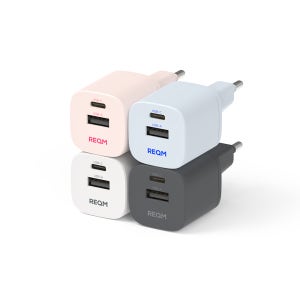 리큐엠 2포트 30W GaN 고속 충전기 QPD330 PD C타입 멀티 어댑터 단품