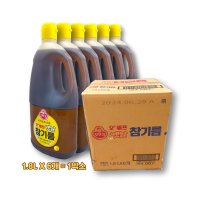 오뚜기 오쉐프 옛날 참기름 1.8L x 6병 1박스 고소한 진한 대용량 업소 식당 가정