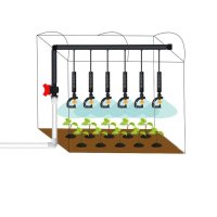 텃밭 자동 살수 장치 온실 천정 회전 스프링쿨러 분무