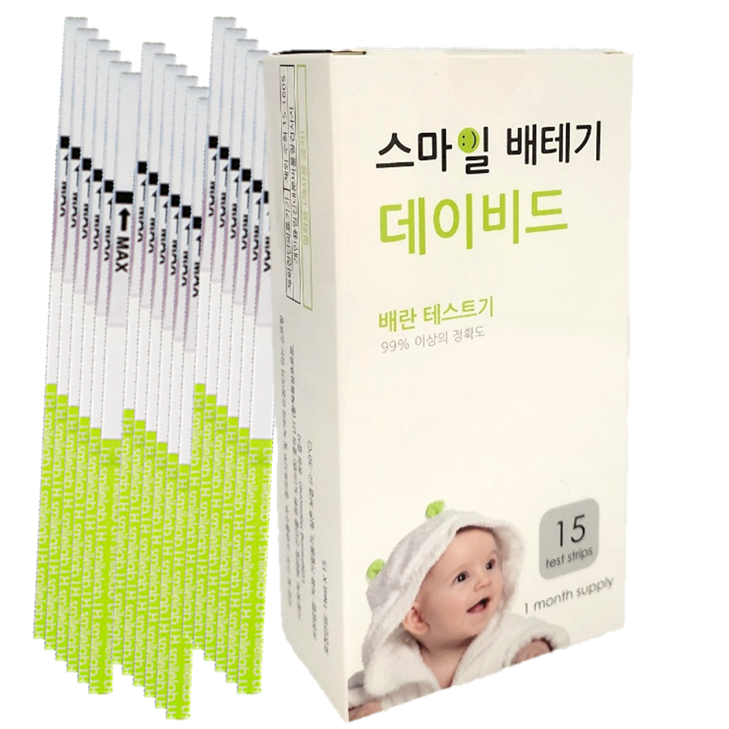 스마일 배란테스트기 15개입 배란일 테스트기 배테기 두줄 피크 역전 사용법