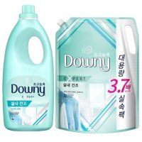 다우니 엑스퍼트 실내건조 2L 용기+다우니 2.6L 리필 세트