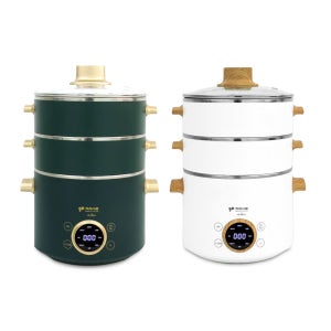 키친아트 전기 찜기 2단 멀티쿠커 스텐 냄비 샤브샤브