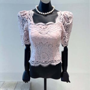 [VIVA] 22SS (캡내장) 레이스 리본 블라우스