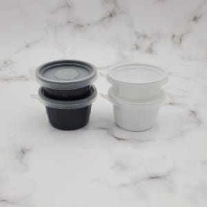 일회용 소스용기 70파이 다용도컵 소/대 (백색/블랙) 반박스 1,500세트