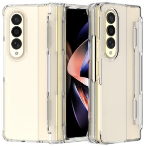 아라리 갤럭시 케이스 풀커버 힌지보호 누킨360 클리어, 갤럭시Z 폴드4