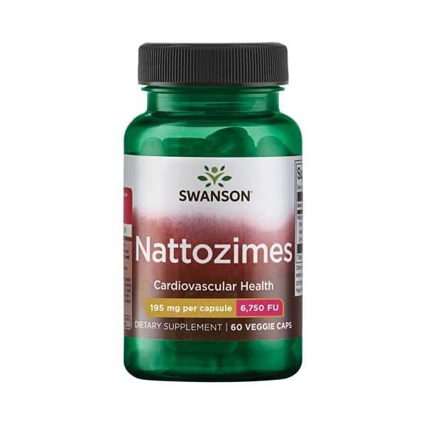 Swanson Triple-Strength Nattozimes 나토키나제 195 mg 60 캡슐