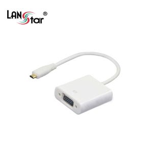 랜스타 LS-HDV-301D MICRO HDMI TO VGA 컨버터 오디오미지원 0.15M