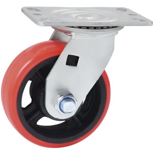 고중량 15cm 회전 우레탄 바퀴 고하중 산업용 캐스터 450kg 바퀴폭 60mm