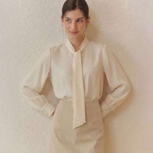 [제로스트릿][10컬러] 타이 블라우스 TIE BLOUSE