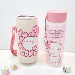 몰랑이 팬던트 트라이탄 보틀가방세트 유아 아동 끈달이 크로스 보온 보냉 물통 주머니