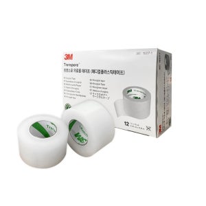 3M 트랜스포 의료용테이프 1527-1 (2.54cmX9.14m) 12개입 투명필름 반창고