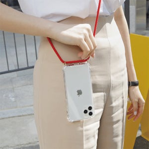 갤럭시 A72( A726) 폰스트랩 젤하드 케이스 레드