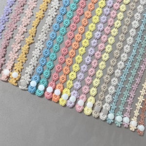 [바이스리] 자수 꽃레이스 꽃줄 마스크 스트랩 마스크줄