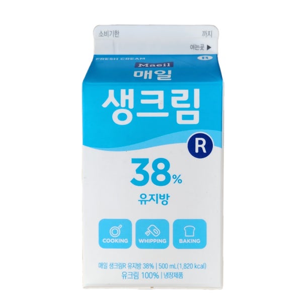 매일유업 생크림R 500ml 유지방38% 이탈리아산유지