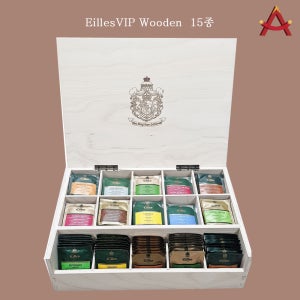 아일레스 티[Eilles] VIP우드선물 12종 120T 우드박스 허브차 홍차 과일차