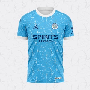 20-21 EPL 맨체스터 시티 블루오션 홈 축구 유니폼 커스텀 디자인