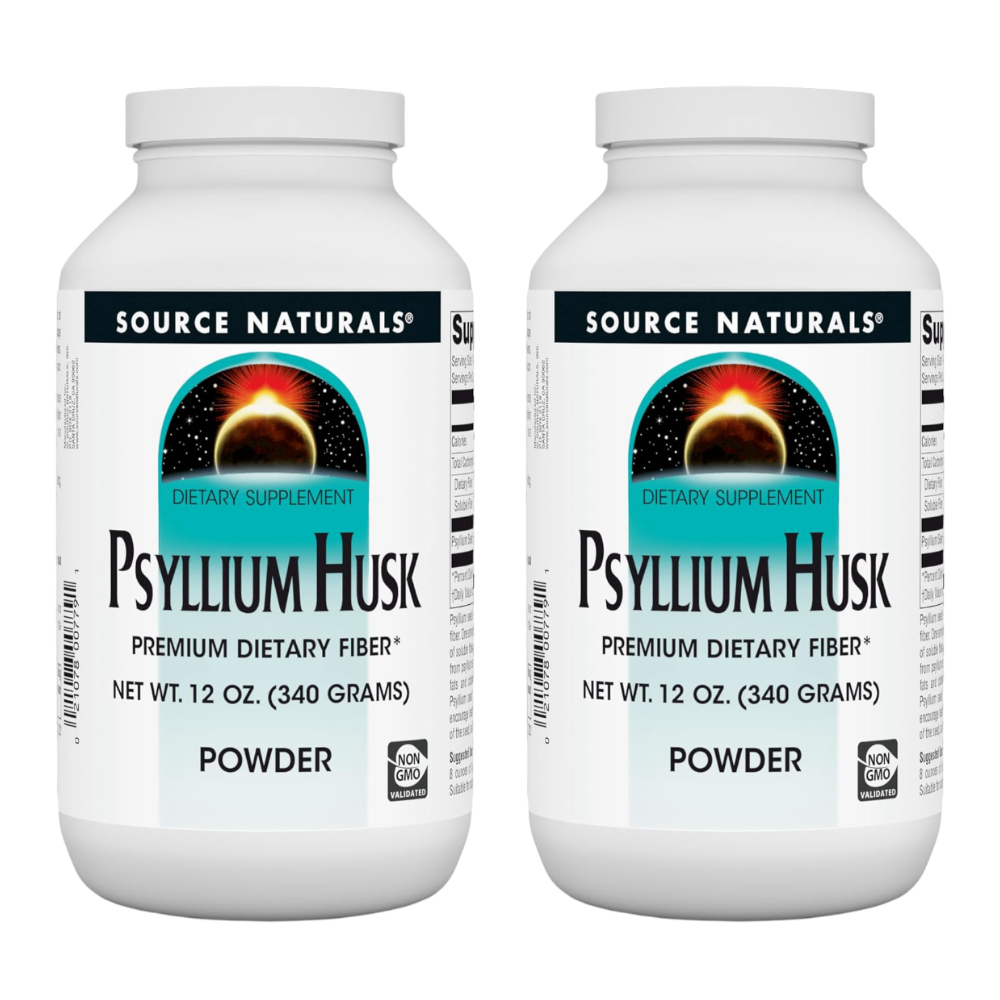 소스내추럴스 차전자피 식이섬유 <b>파우더</b> <b>실리움 허스크</b> <b>340g</b> 2개