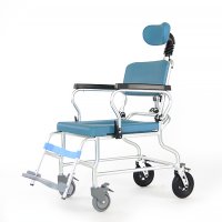 이동식 바퀴 목욕의자 PT-300 휠체어형 와상환자 샤워 샴푸 목받침 등받이/판 각도조절