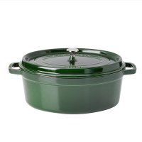 스타우브 오벌 꼬꼬떼 무쇠 주물냄비 33cm 6.7L 바질그린 Staub