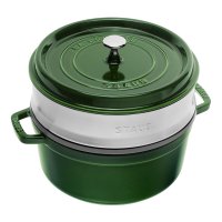 스타우브 꼬꼬떼 찜기 세트 무쇠 주물냄비 26cm 5.2L 바질그린 Staub