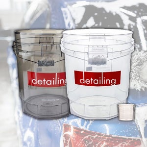 디테일링 크리스탈 클리어 세차 버킷 투명 워시버킷 23.4L 카샴푸 물통 계량컵